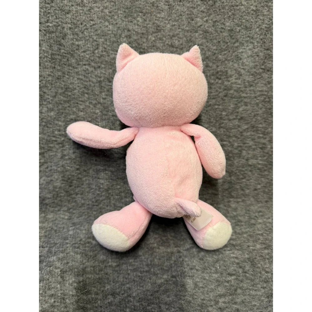 Child of Mine by Carters Pink Kitty Cat Plush Stuffed Animal Rattle Lovey 8